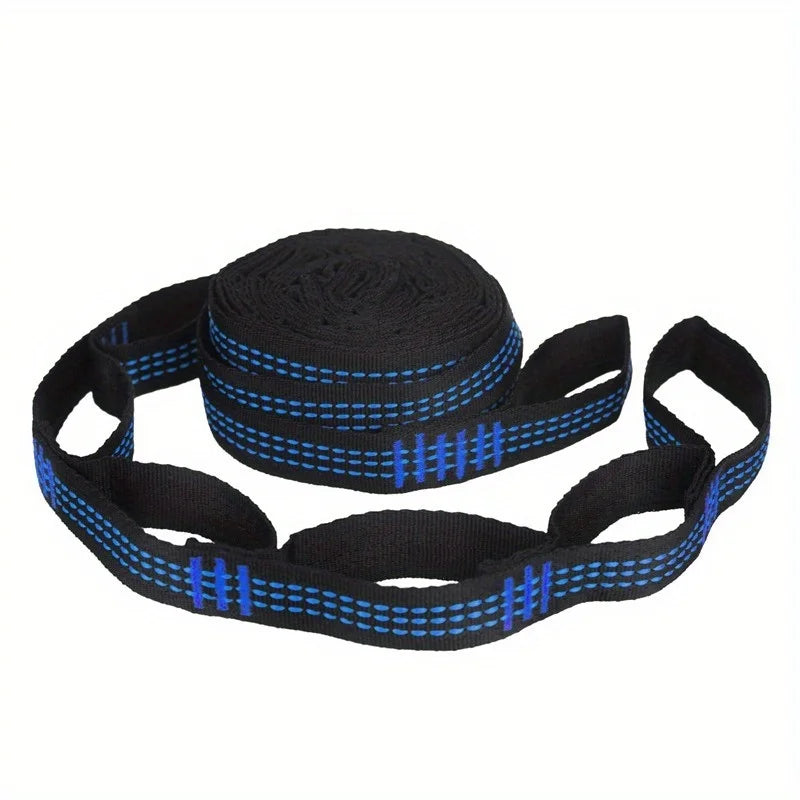 2pcs Hammock Straps, Special Reinforced Polyester Straps, 5 Ring High Load-Bearing Barbed Hammock Straps For Outdoor Camping