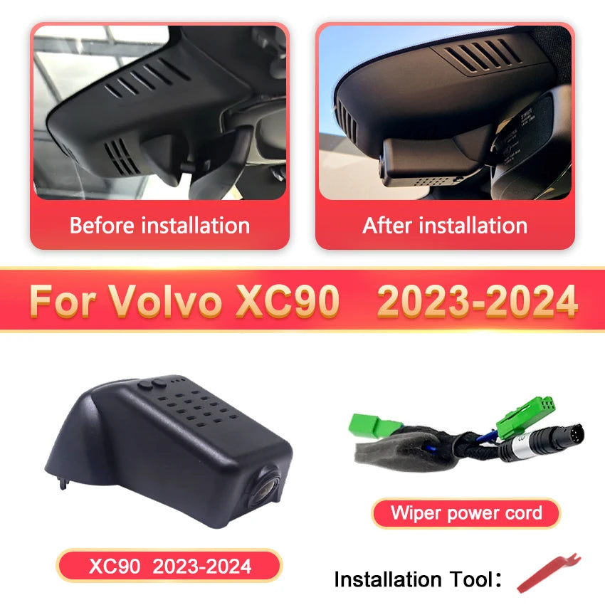 HD 4K Dash Cam DVR Ccamera for Volvo XC40 XC60 XC90 S60 V60 S90 V90 V40 S80 XC70 C40 Car Dvr UHD Mini Camera WiFi Video Recorder