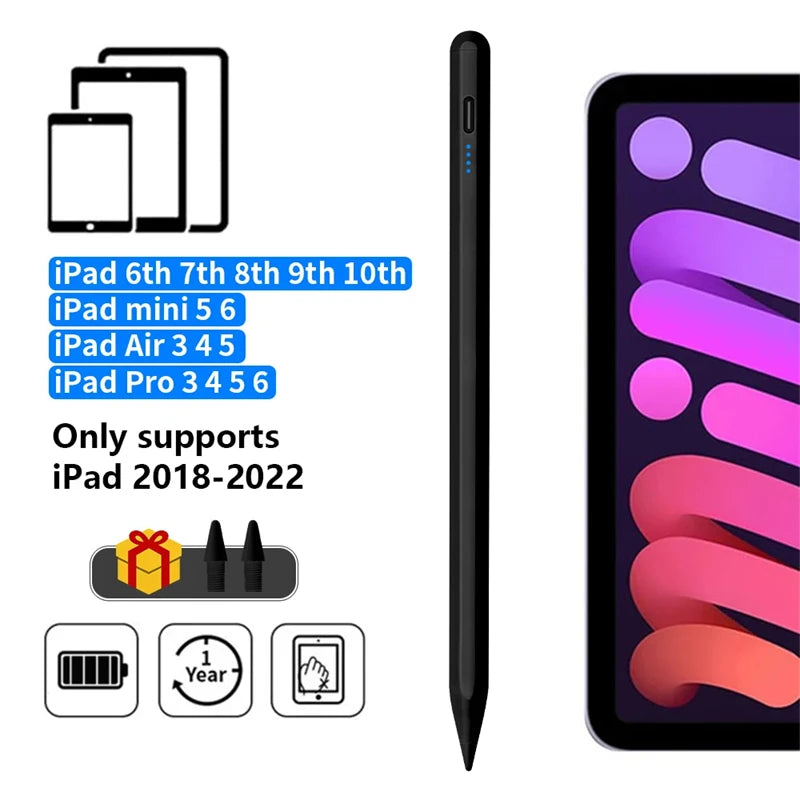 For Apple Pencil 2 Wireless Charging Palm Rejection Stylus Pen for iPad Air 4 5 Pro 11 12.9 Mini 6 Accessories for iPad Pencil