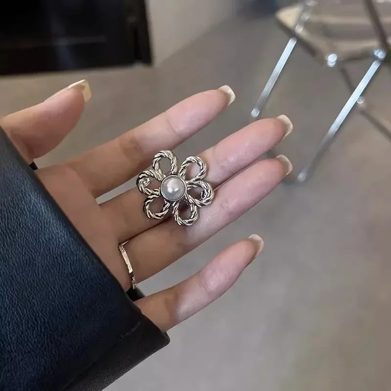 Jeans Waist Adjustment Buttons Beautiful Hollow Metal Flower Button Woman‘s Trouser Waist Wide-to-narrow Buttons