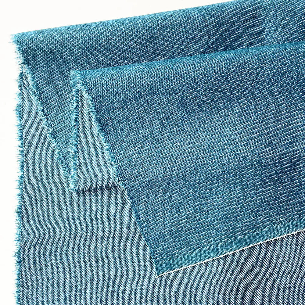 Vintage Cotton Blue Denim Fabric Light Thin Soft Cloth for DIY Dolls Clothing Jeans Dress Bag Cap Apron Crafts Manual Material