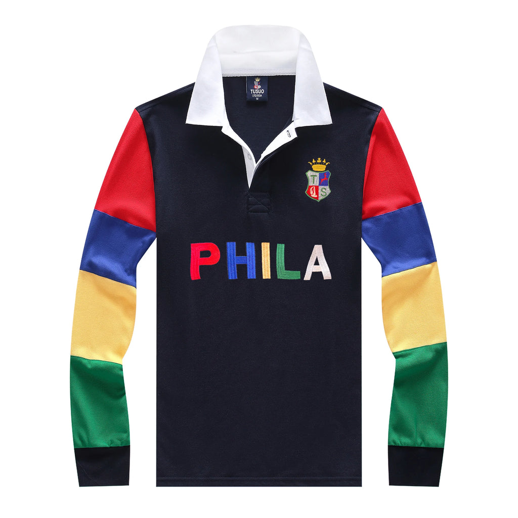 Classic New Men's Long Polo Shirts Striped Design Cotton Breathable Full Sleeve Casual Collar T Shirts for Men clothing