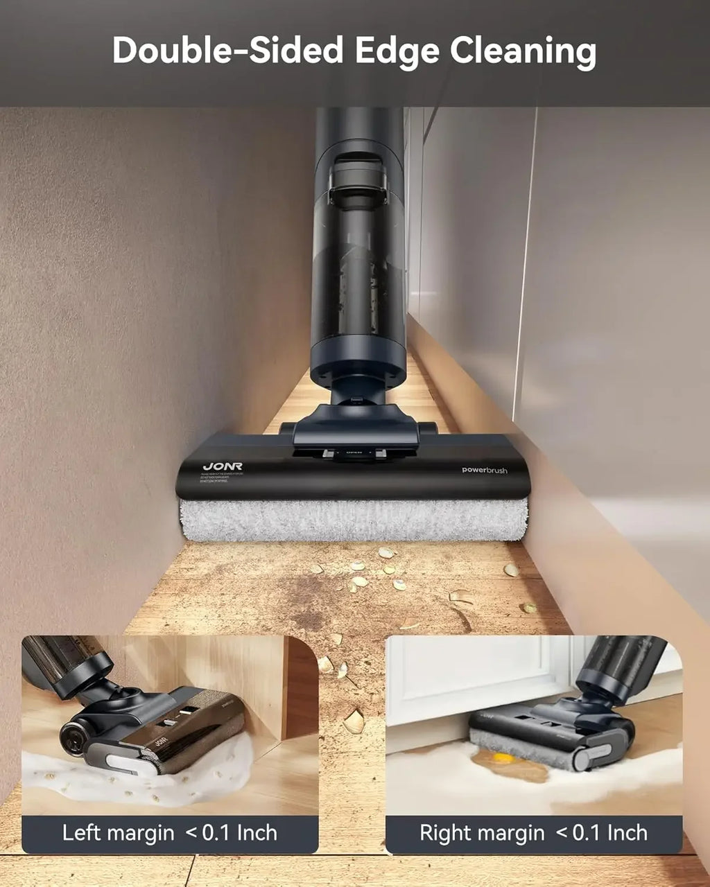 ED12 PRO Cordless Wet Dry Vacuum Cleaner, Vacuum Mop All-in-One with Hot Air Drying Self-cleaning,