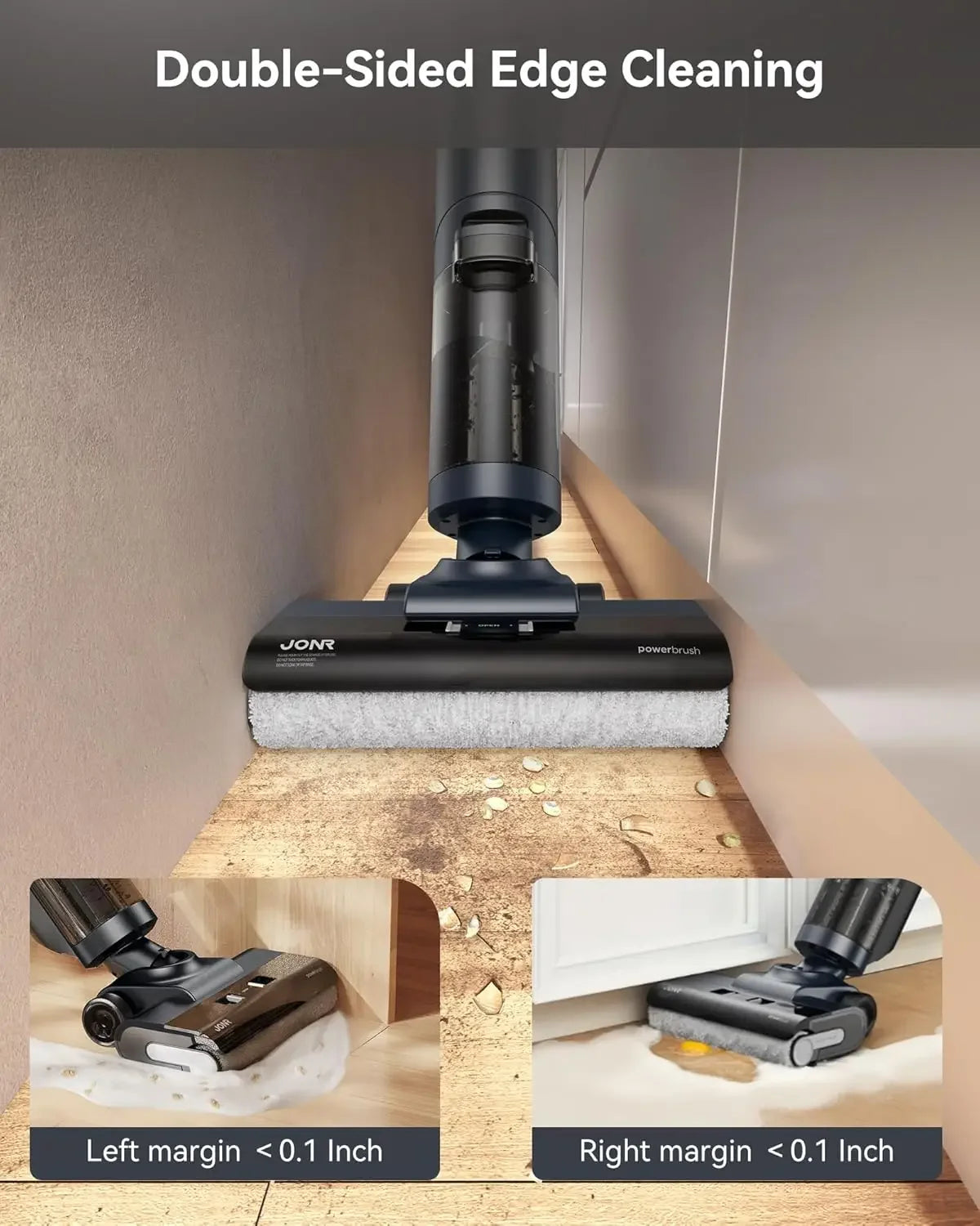 ED12 PRO Cordless Wet Dry Vacuum Cleaner, Vacuum Mop All-in-One with Hot Air Drying Self-cleaning,