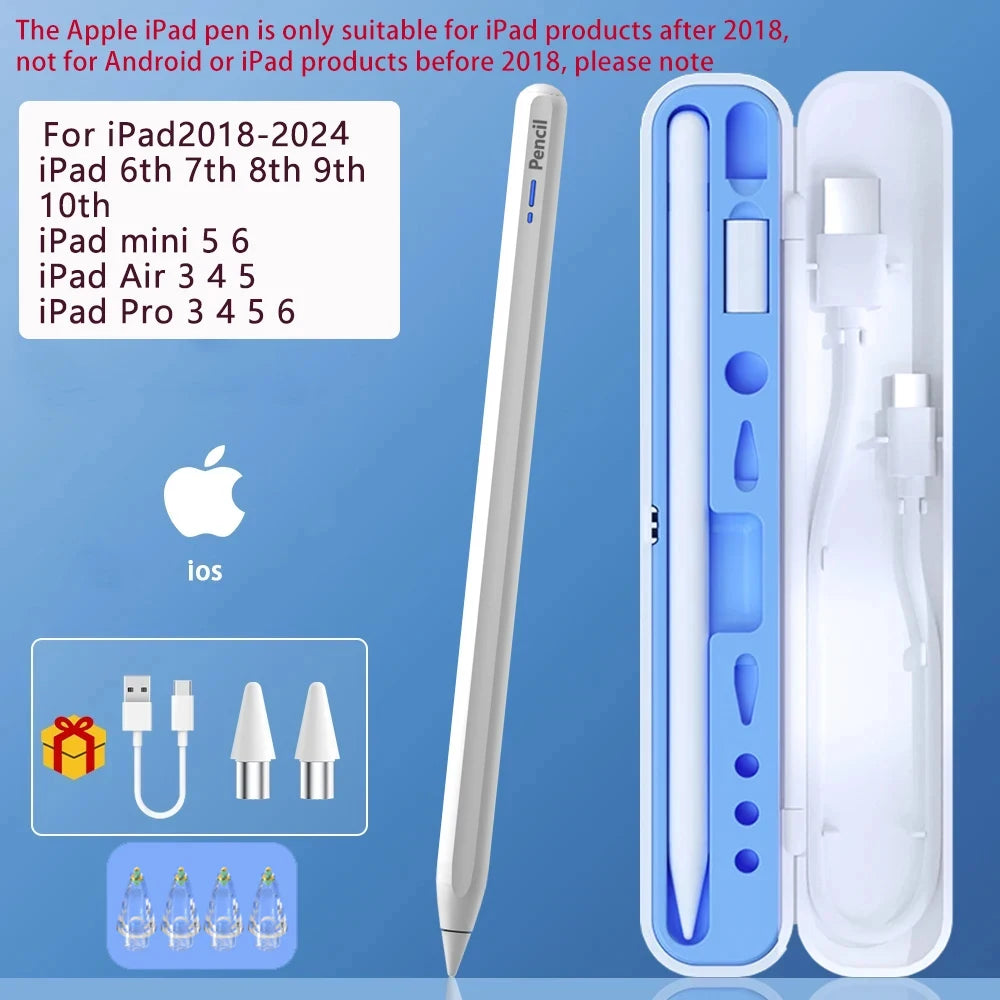 For Apple Pencil 2 Wireless Charging iPad Pencil with Palm Rejection for Apple iPad 10 9 8 Mini 6 iPad Air5 4 iPad Pro 11 12.9