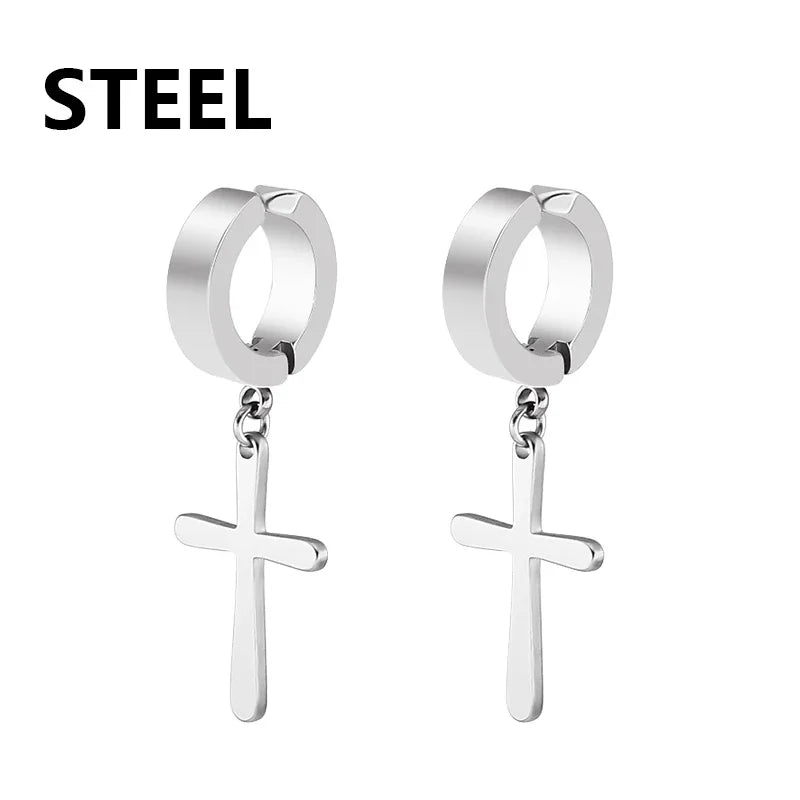 1Pairs Crystal Strong Magnetic Ear Stud Clip Earrings for Men Women, Punk Round Zircon Magnet Earrings Non Piercing Ear Jewelry