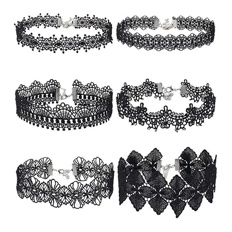 Lady Chokers Leaf Tassel Women Neck Jewelry Accessory Girl Lace Gothic Vintage Sexy Fashion Velvet Rose Beads Flower Necklace