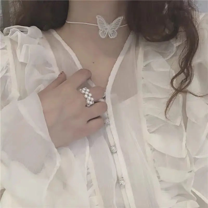 10 Style Red Blue Black Bohemian Lace Necklaces For Women Fashion Gothic Punk Contrast Color Choker Chain Jewelry Friends Gift