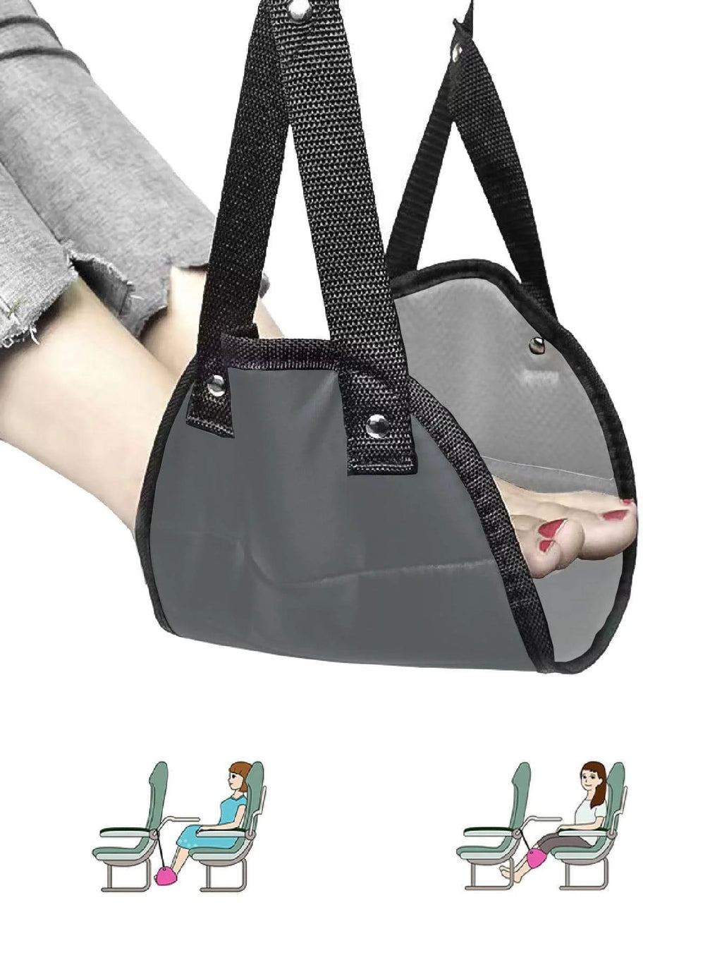 Foot Rest Airplane Footrest Made With High Quality Foam Portable Travel Footrest Carry-On Foot Rest Adjustable Height Foot Rest
