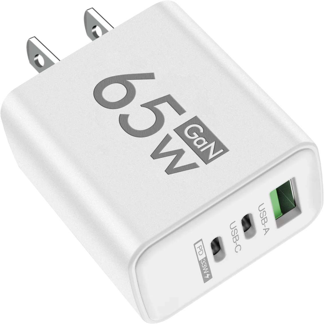 65W GaN USB Charger Type C PD 3 Ports Fast Charging Cellphone Adapter Quick Charge 3.0 For iPhone 16 15 Xiaomi 15 Samsung Huawei