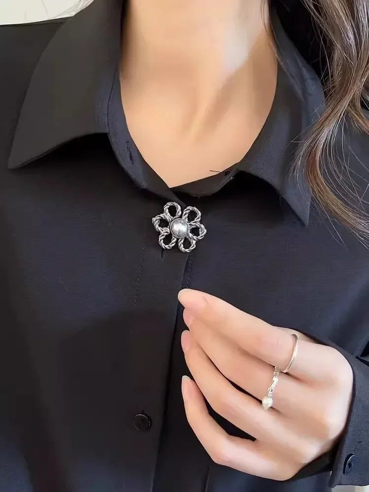 Jeans Waist Adjustment Buttons Beautiful Hollow Metal Flower Button Woman‘s Trouser Waist Wide-to-narrow Buttons