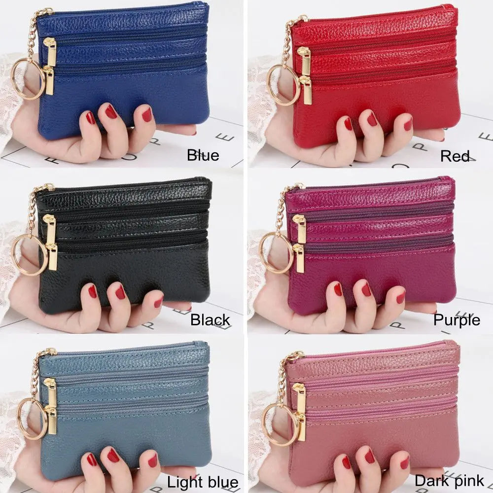 Soft Mini Card Holder Wallet Multi-functional Bag Women Wallet Clutch Zip Female Short Small Coin Purse Money Bag