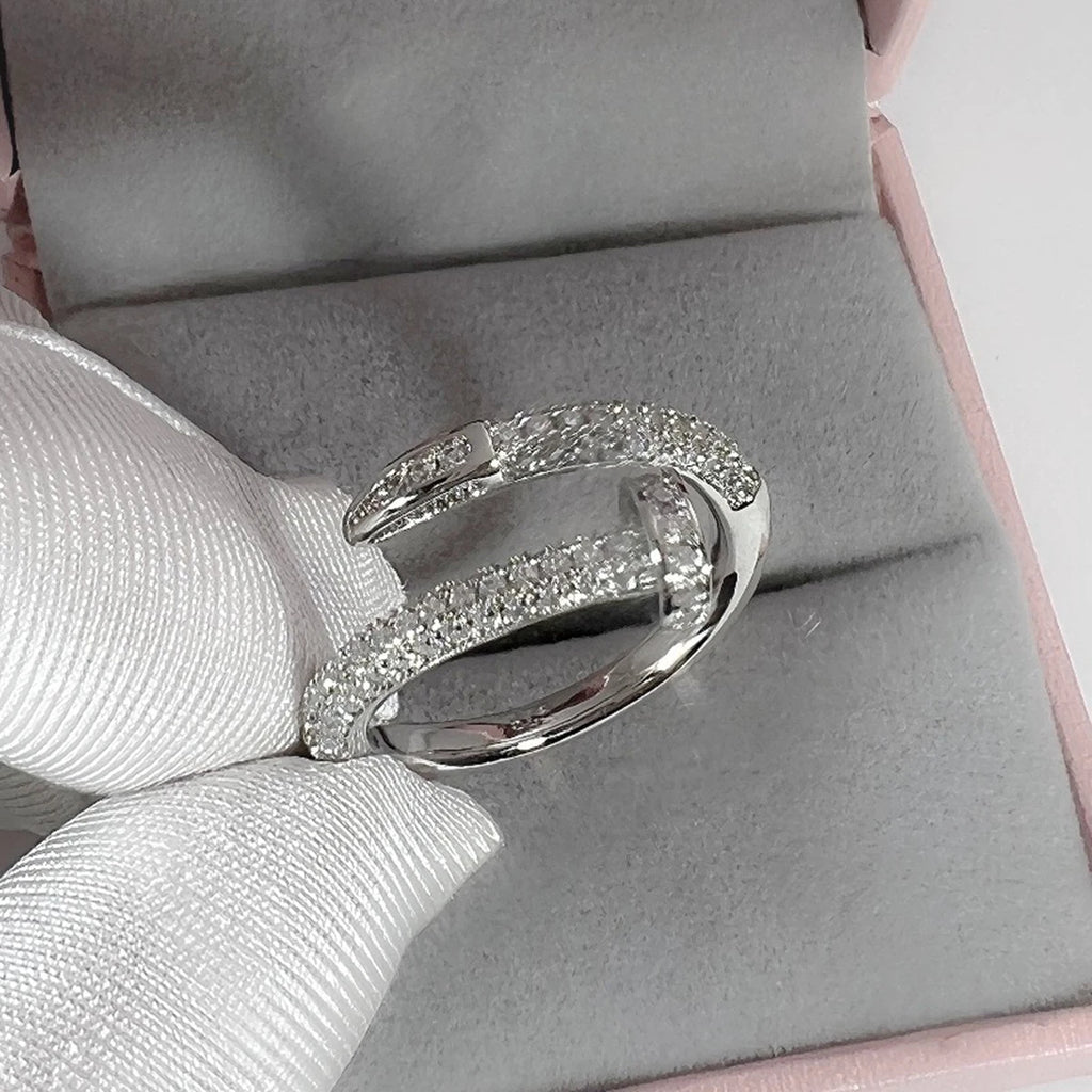 Korean  Punk Cubic Zirconia adjustable ring for Women Office Party Friends Gifts  Jewelry Accessories