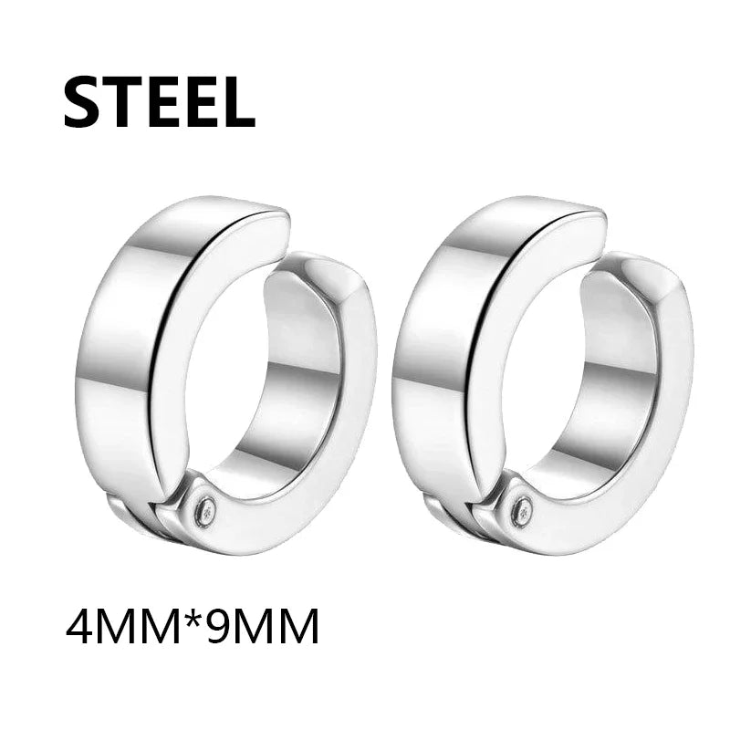 1Pairs Crystal Strong Magnetic Ear Stud Clip Earrings for Men Women, Punk Round Zircon Magnet Earrings Non Piercing Ear Jewelry