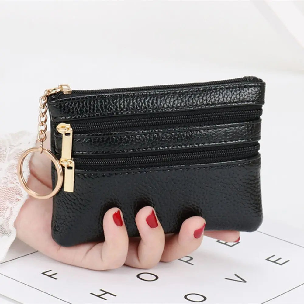 Soft Mini Card Holder Wallet Multi-functional Bag Women Wallet Clutch Zip Female Short Small Coin Purse Money Bag