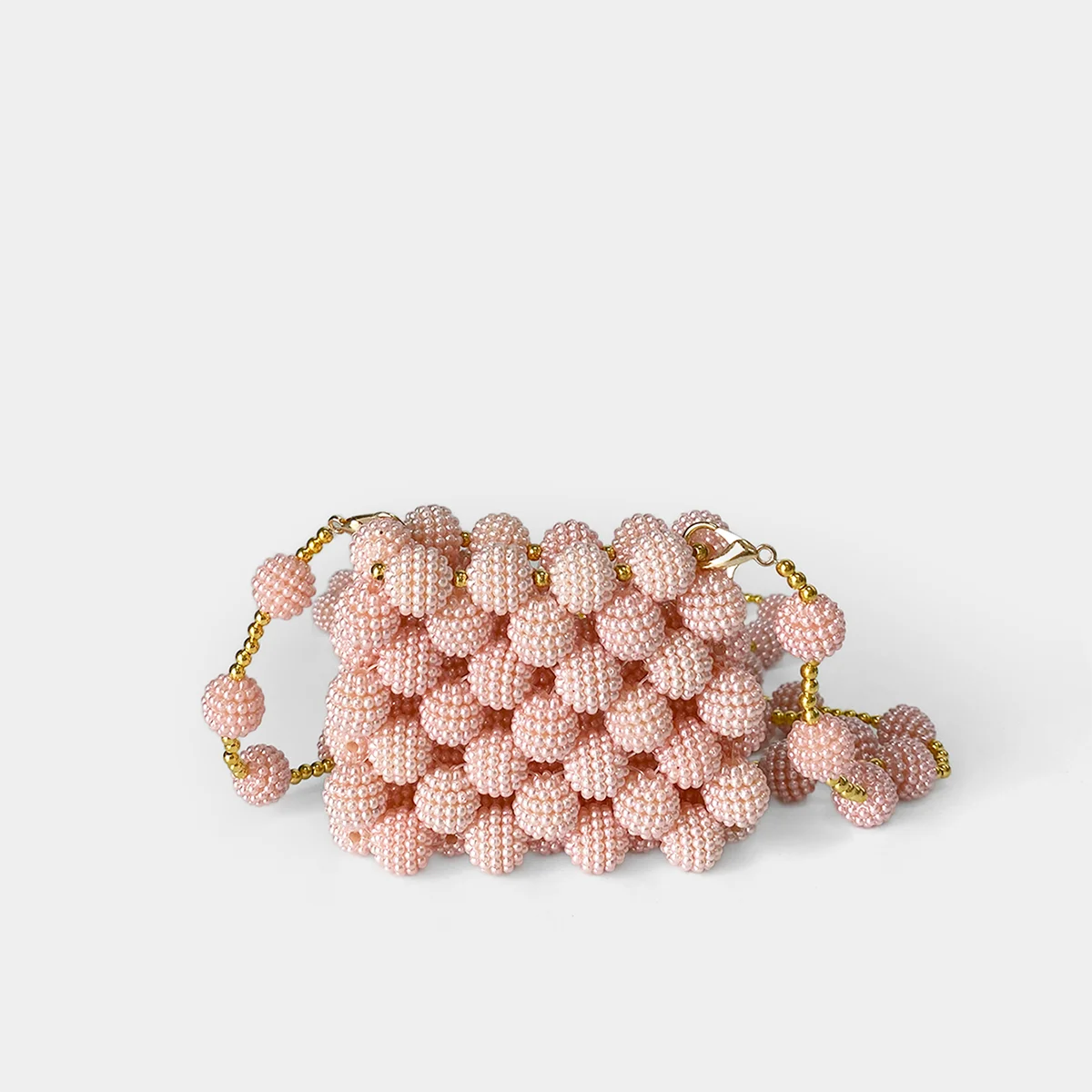 Mini bag 2024 new women's bag handmade bead bag dinner bag crossbody women's bag Yangmei pearl bag