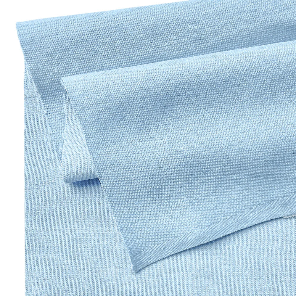 Vintage Cotton Blue Denim Fabric Light Thin Soft Cloth for DIY Dolls Clothing Jeans Dress Bag Cap Apron Crafts Manual Material
