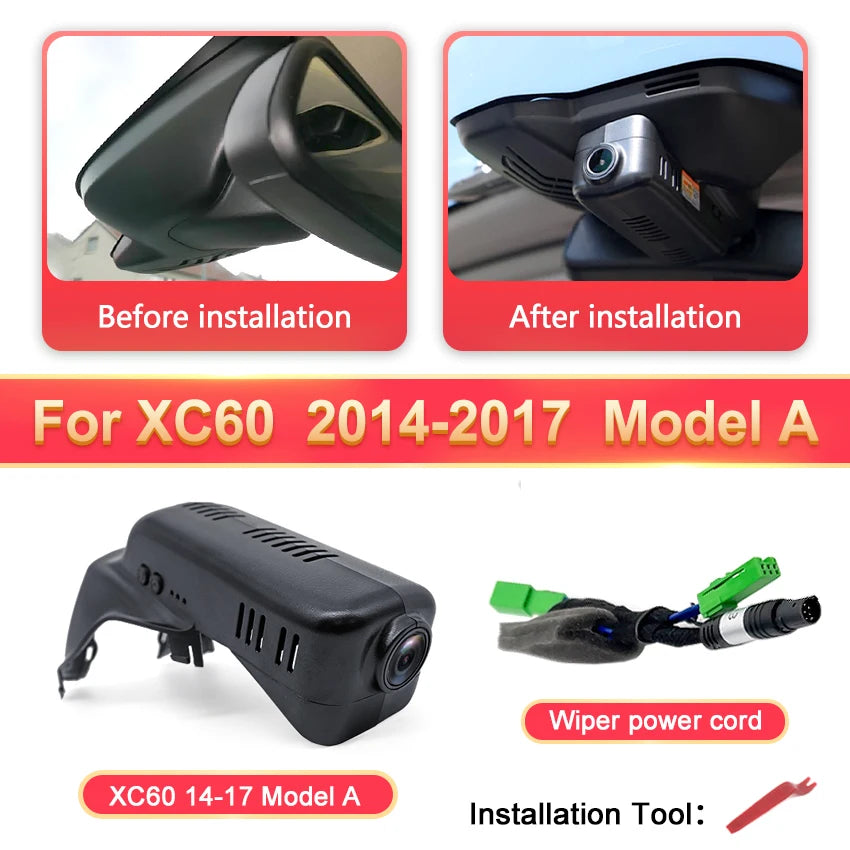 HD 4K Dash Cam DVR Ccamera for Volvo XC40 XC60 XC90 S60 V60 S90 V90 V40 S80 XC70 C40 Car Dvr UHD Mini Camera WiFi Video Recorder