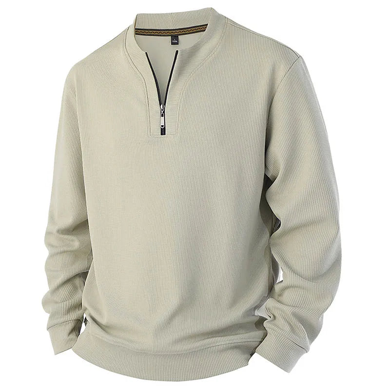 Plus Size 7XL 8XL Men's long-sleeve T-shirt half-zip sweatshirt new style for spring autumn casual V-neck Hoodies men's clothing