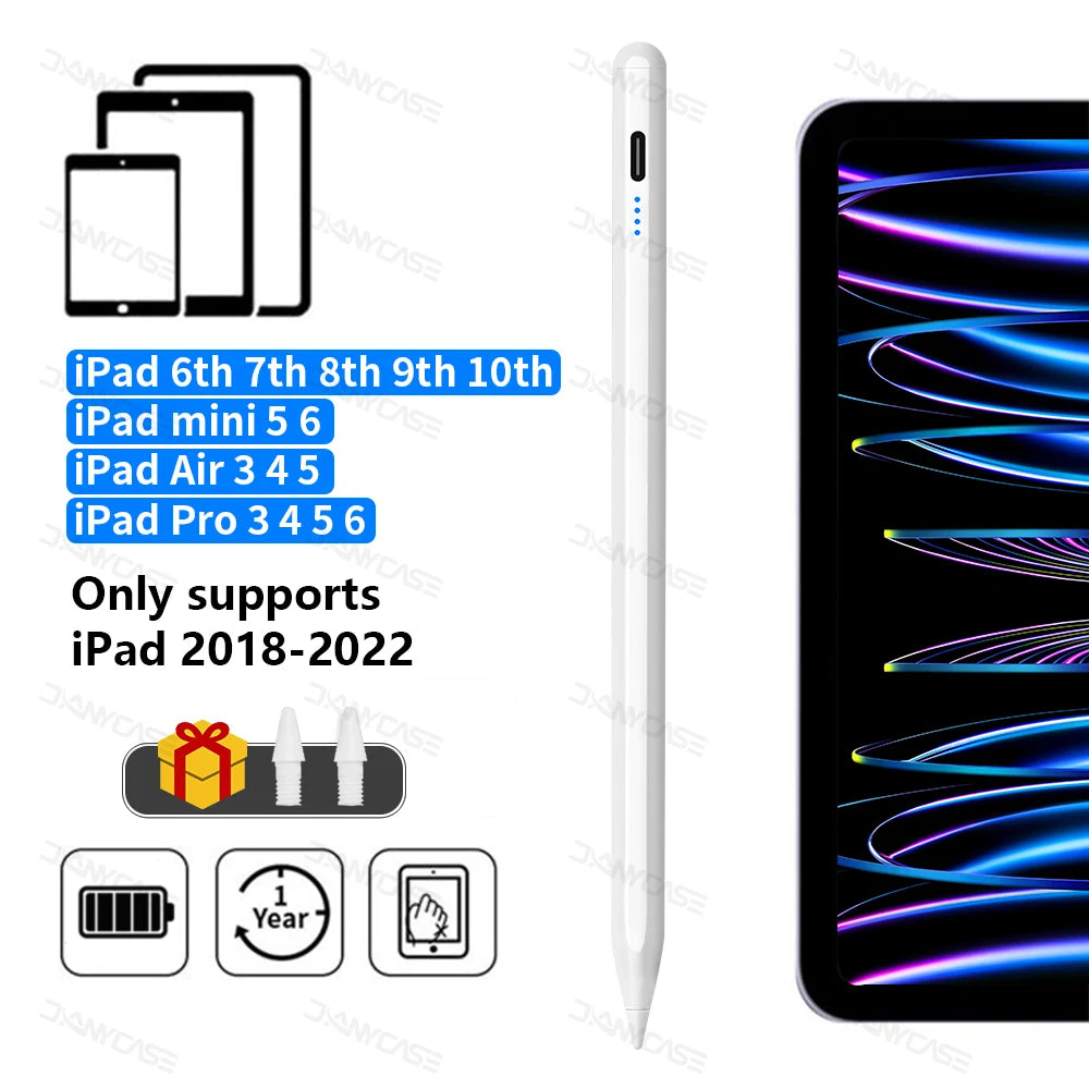 For Apple Pencil 2 Wireless Charging Palm Rejection Stylus Pen for iPad Air 4 5 Pro 11 12.9 Mini 6 Accessories for iPad Pencil