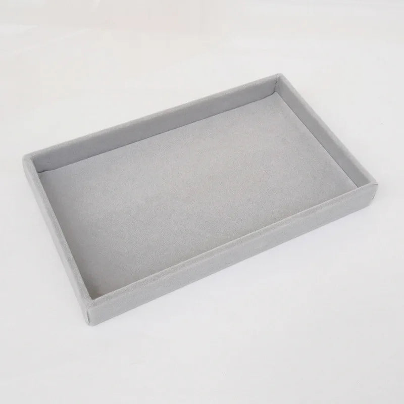 1pc Velvet Jewelry Display Stackable Exquisite Jewellery Holder Portable Ring Earrings Necklace Organizer Box Organizator