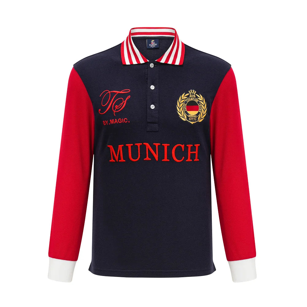 Classic New Men's Long Polo Shirts Striped Design Cotton Breathable Full Sleeve Casual Collar T Shirts for Men clothing