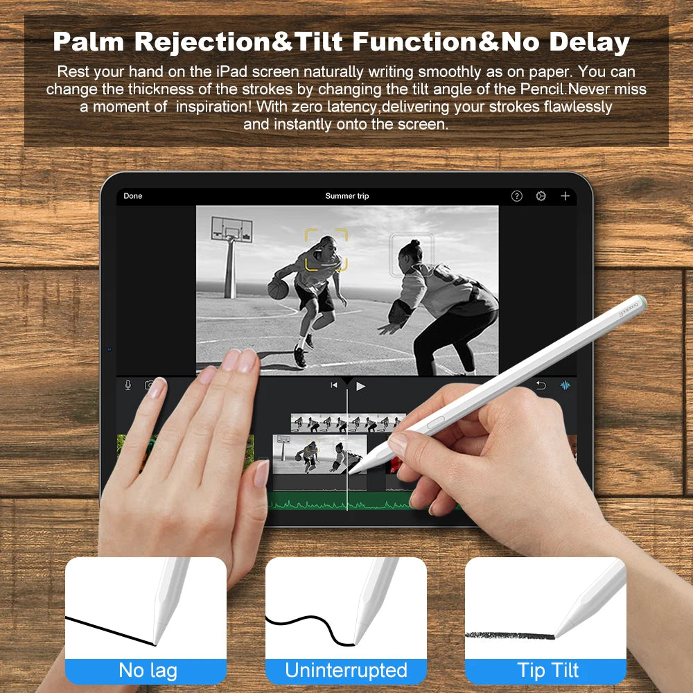 For Apple Pencil 2 Wireless Charging iPad Pencil with Palm Rejection for Apple iPad 10 9 8 Mini 6 iPad Air5 4 iPad Pro 11 12.9