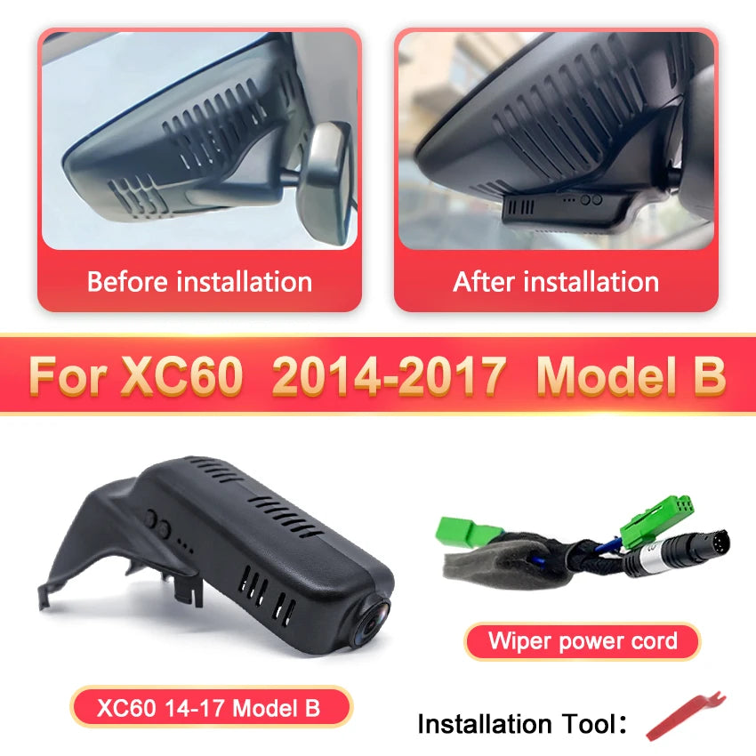 HD 4K Dash Cam DVR Ccamera for Volvo XC40 XC60 XC90 S60 V60 S90 V90 V40 S80 XC70 C40 Car Dvr UHD Mini Camera WiFi Video Recorder