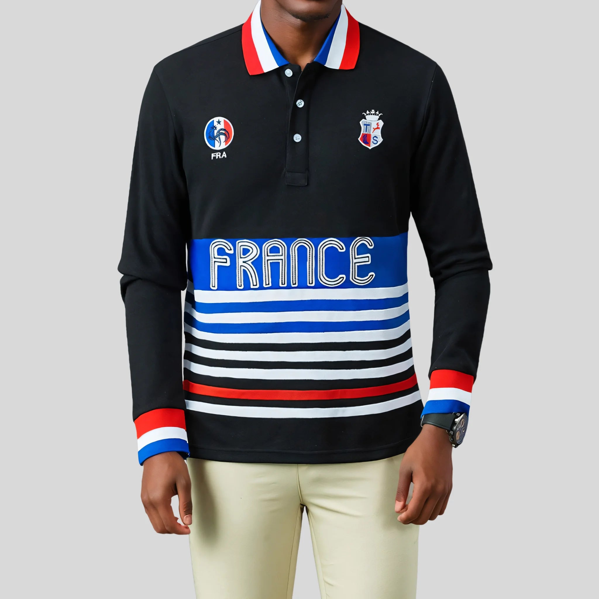 Classic New Men's Long Polo Shirts Striped Design Cotton Breathable Full Sleeve Casual Collar T Shirts for Men clothing