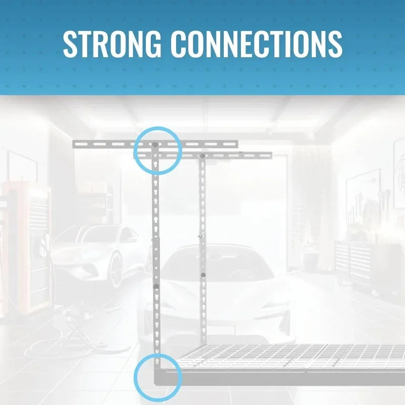 2-Pack 4 x 8 MonsterRax Overhead Garage Storage Rack, Ceiling Racks for Garage, Organization Shelving