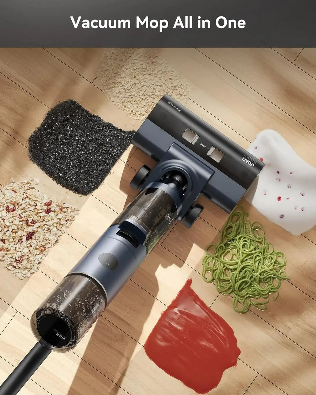 ED12 PRO Cordless Wet Dry Vacuum Cleaner, Vacuum Mop All-in-One with Hot Air Drying Self-cleaning,