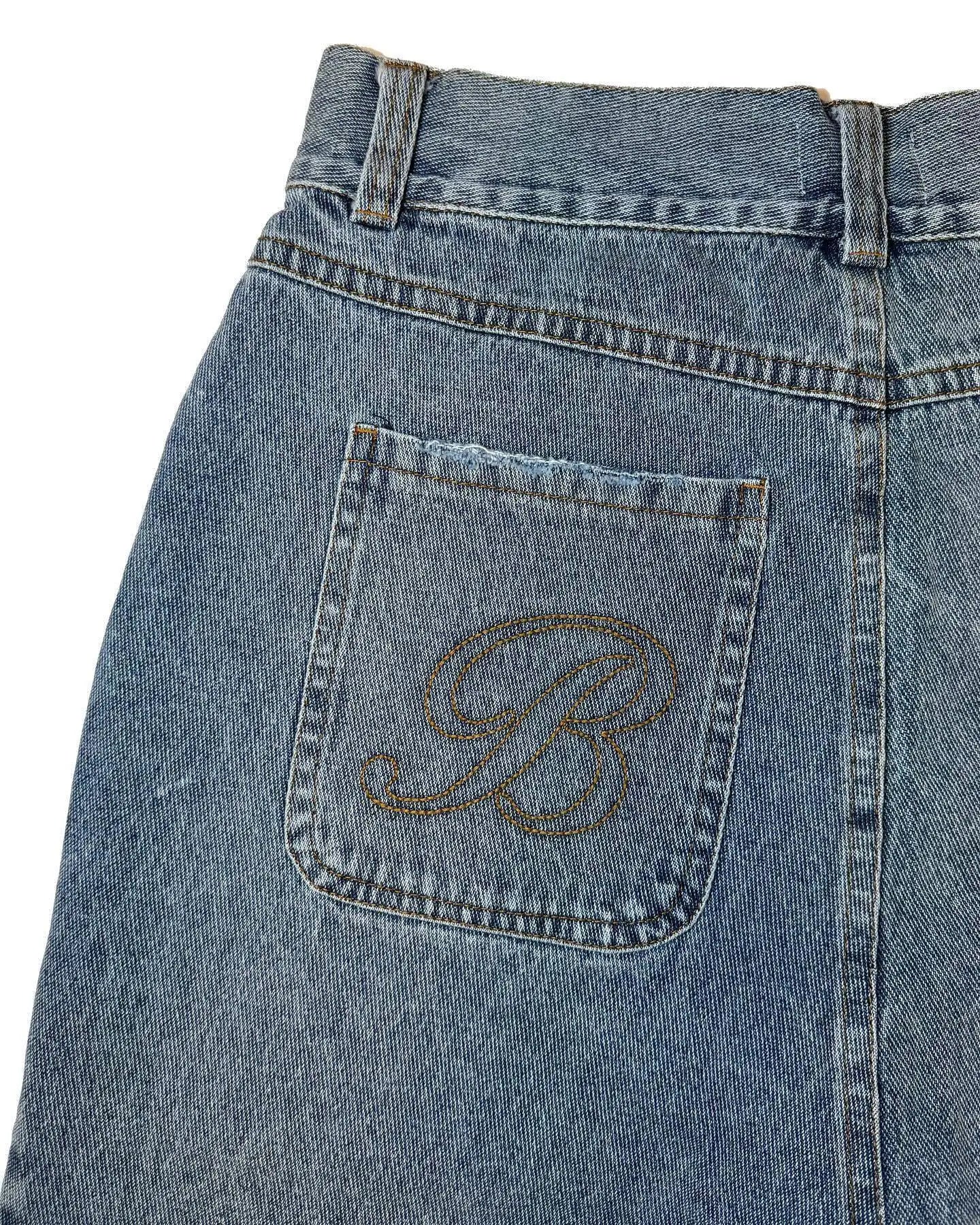 Bottega Desires Trend Men's Fried Street Loose Five-point Pants Fashion Trendy Brand Retro Y2k Letter Denim Shorts Baggy Jeans