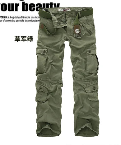 Men Jeans Cargo Pants Camouflage Mid Waist Patchwork Denim Slim Fit Zipper Pockets Solid Ankle Length Trousers High Street