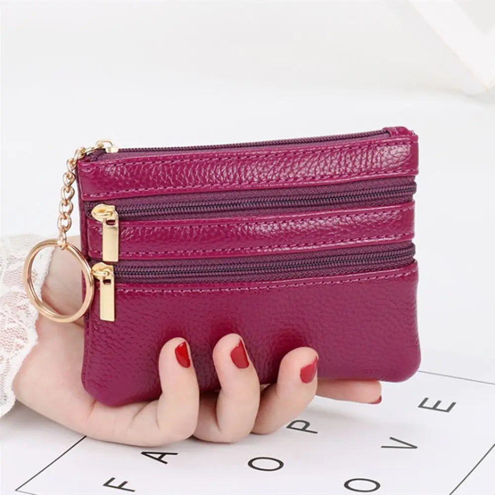 Soft Mini Card Holder Wallet Multi-functional Bag Women Wallet Clutch Zip Female Short Small Coin Purse Money Bag