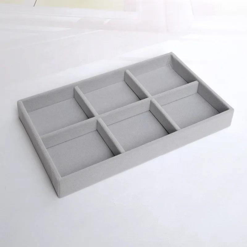 1pc Velvet Jewelry Display Stackable Exquisite Jewellery Holder Portable Ring Earrings Necklace Organizer Box Organizator
